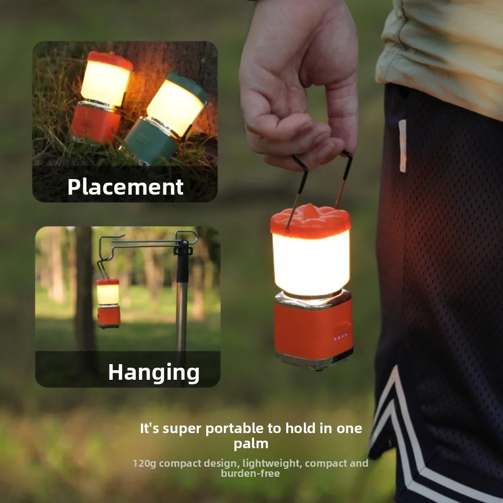 Camping Light CL8 Outdoor Atmosphere Light Pumpkin Light Eye Protection Rechargeable Canopy Tent Light Pumpkin Light Collection
