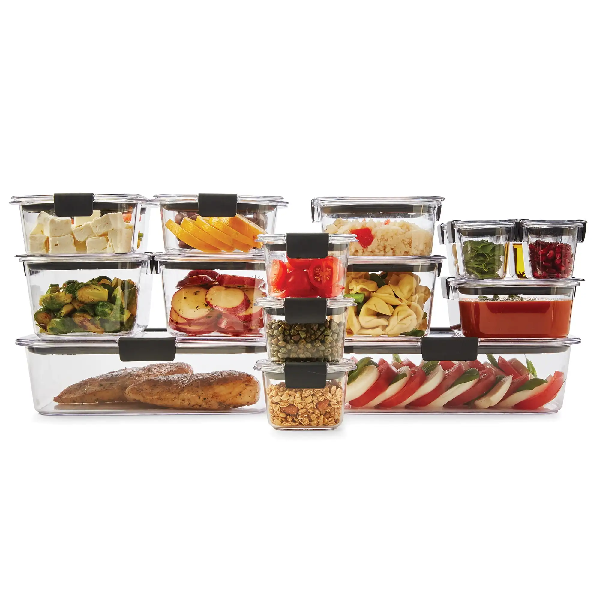  Brilliance Food Storage Containers, 36 Piece Variety Set, Clear Tritan Plastic