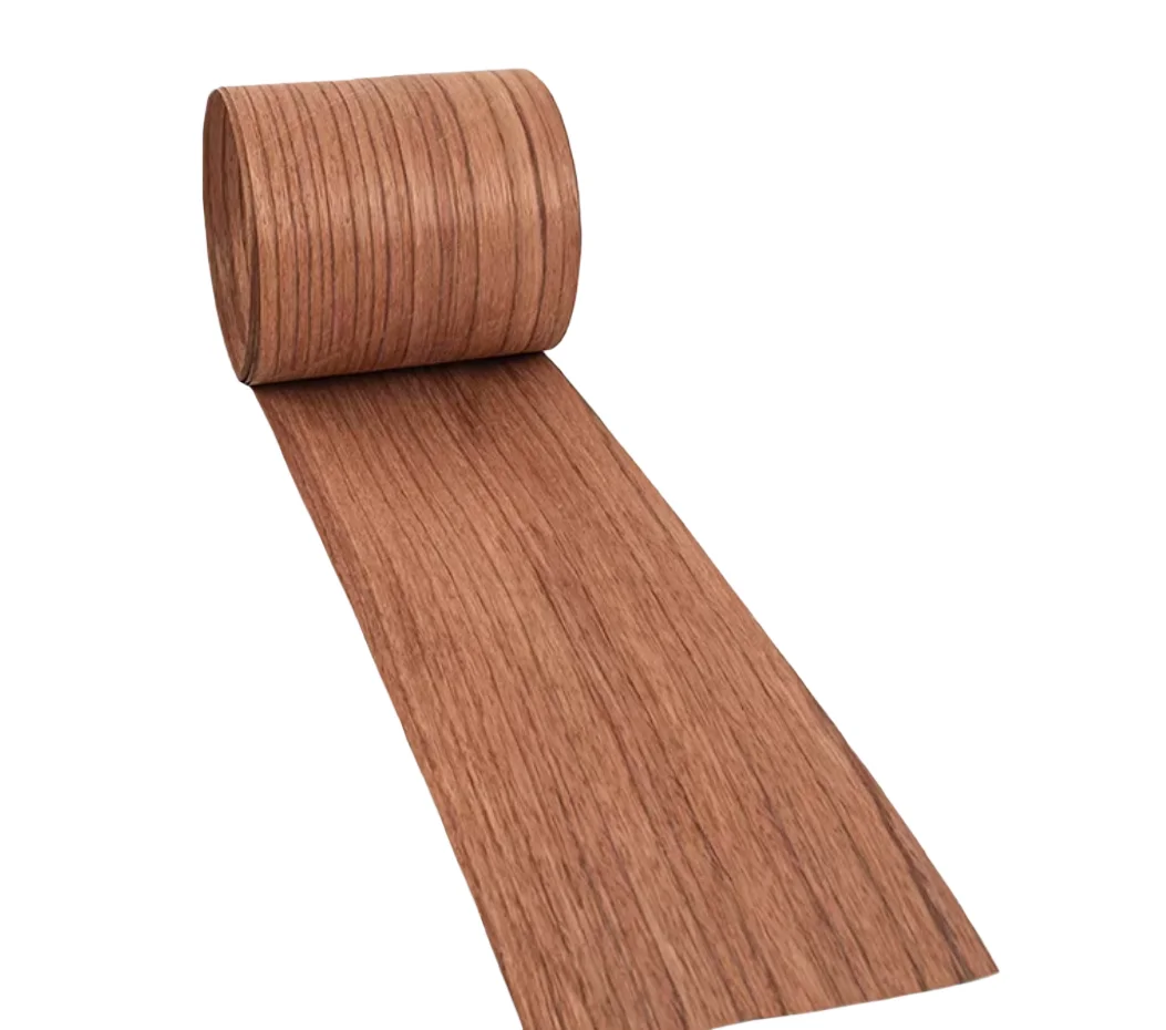 Thickness:0.5mm Natural Red Rose Wood Straight Grain  Wood Veneer Sheets