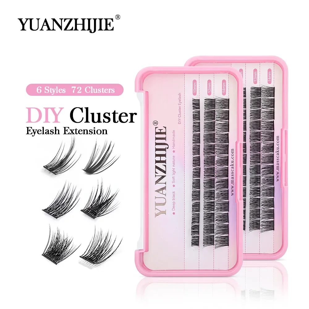 

Custom Individual Segmented Eyelashes Extension 10/12/14mm Mix Size DIY False Lashes Cluster Natural Cilia Mink Eyelash at Home