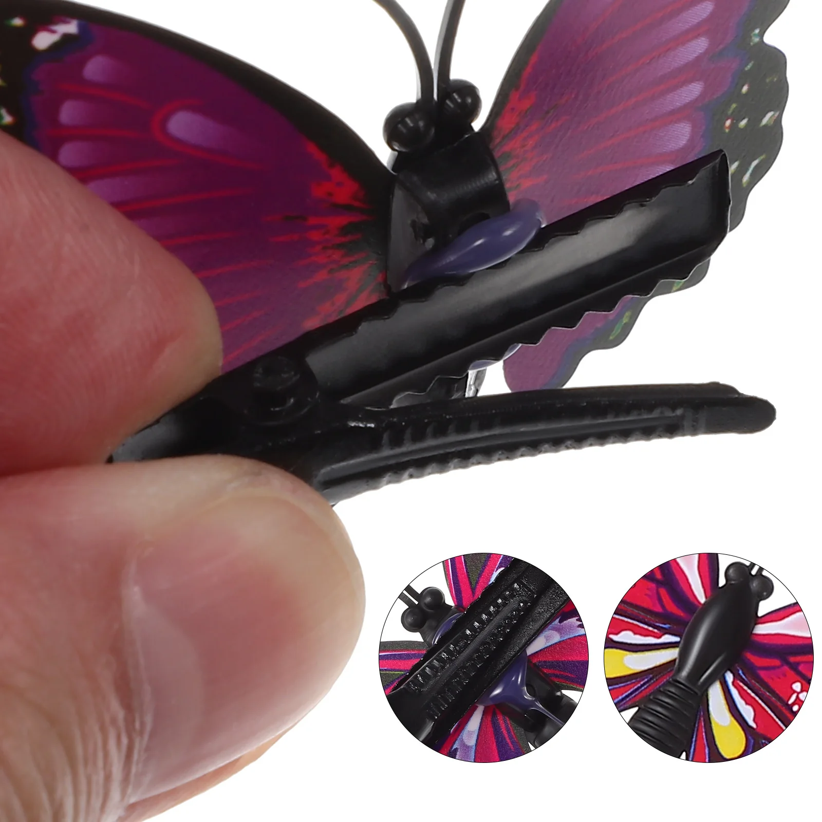 

10 Pcs Butterfly Hair Clips Stylish PVC Women Teen Girls Party Wedding Decor Butterfly Barrettes Lightweight Sectioning