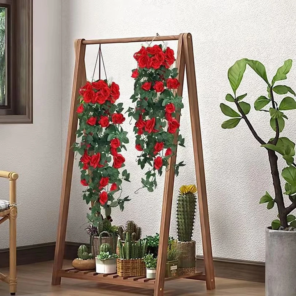 Artificial Flowers Rattan Archs Hanging Rose Home Table Accessories Wedding Courtyard Outdoor Garden Room Wreath Diy Gift Decor