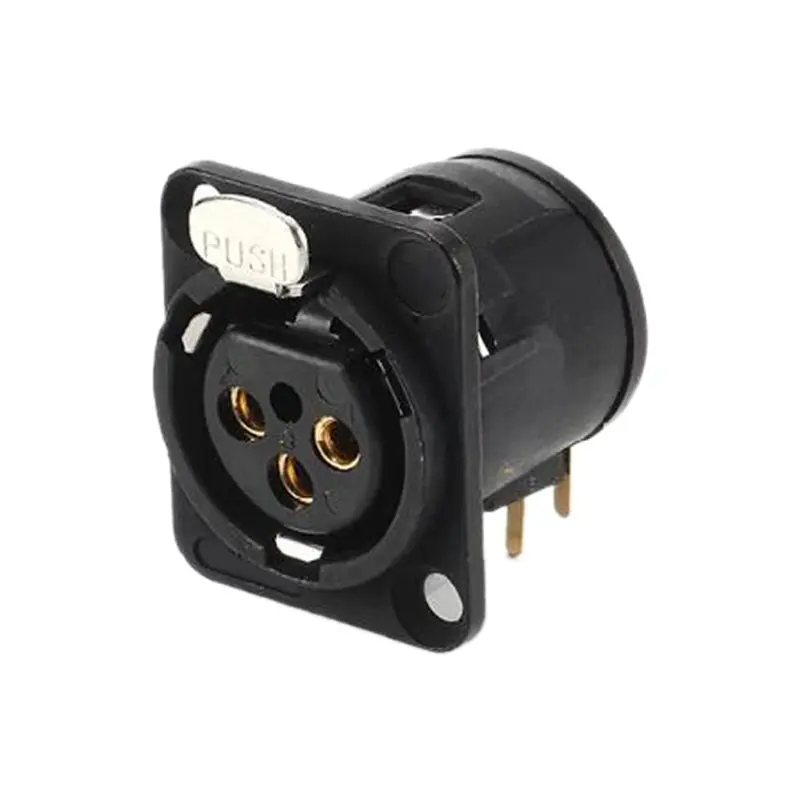 ABDJ-PCB 3 Pin XLR Female Socket Connector 1PCS Horizontal NC3FD-H-B