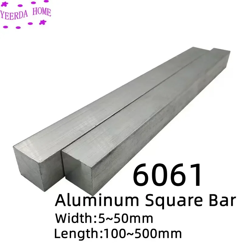6061-T6 Aluminum Flat Bar & Block, CNC Ready Solid Stock Plate for Machining, Custom Cut Available