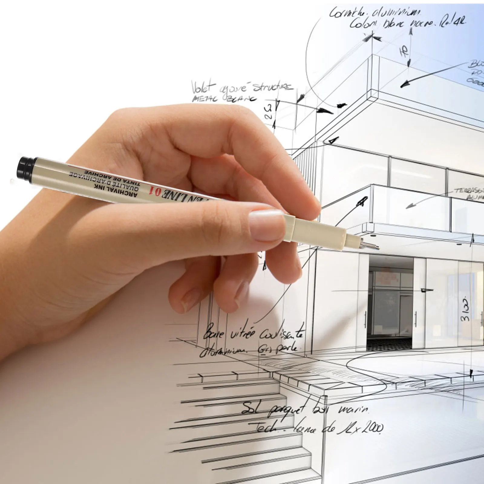 

10Pcs Waterproof Needle Tip Marker Pens Professional Durable Quick Dry Drawing Sketch Note Taking Supplies Paint Pens