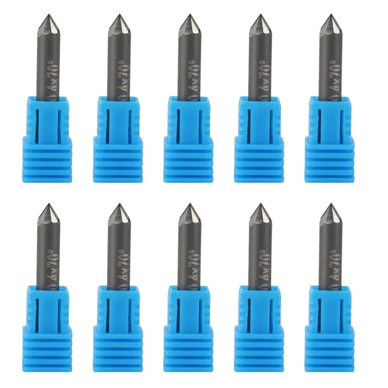 ABRS-10X PCD Diamond Engraving Bits Engraver CNC Stone Carbide Milling Cutter On Granite Marble D6xl40x70degreex0.4