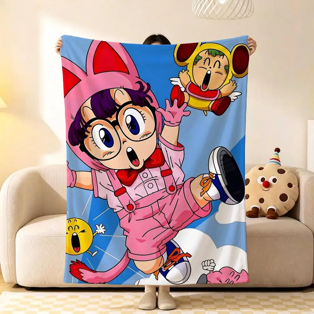 Anime P-Arale Throw Bedding Home Decoration For Kids Adults Warm Flannel Soft Comfortable Home Bed