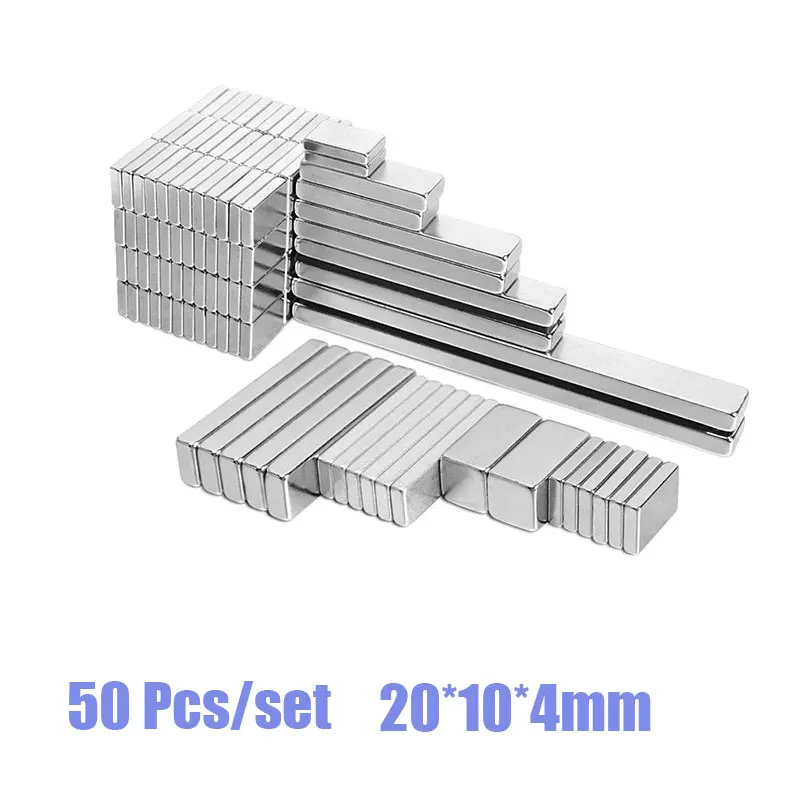 50 Pcs N35 NdFeB MAGNET 20*10*4 Neodymium Magnets 20 x 10 x 4 for motor  Powerful Magnets Sheet 20*10*4 mm Magnet