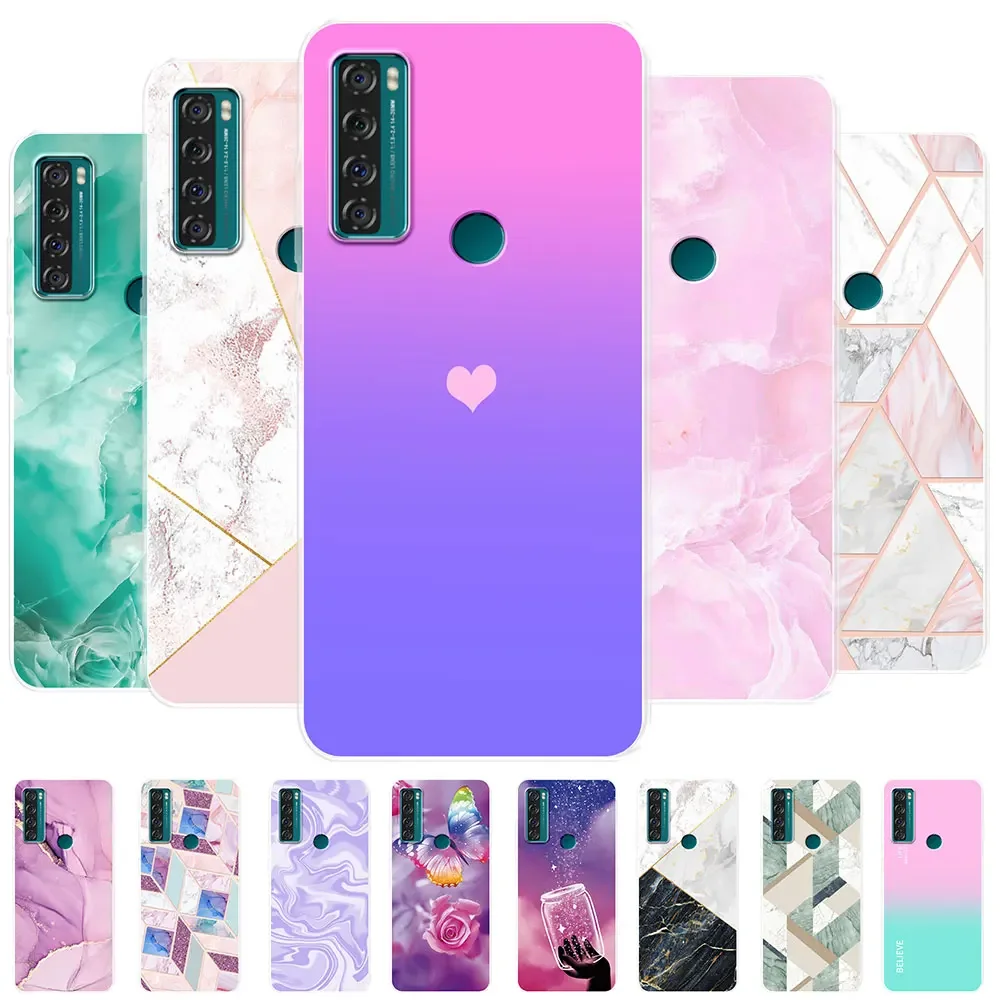 For TCL 20 SE Case Transparent Soft Silicone TPU Cover For TCL 10 30 40 SE Fundas Capa For TCL 30 se Phone Case Bumper Coque