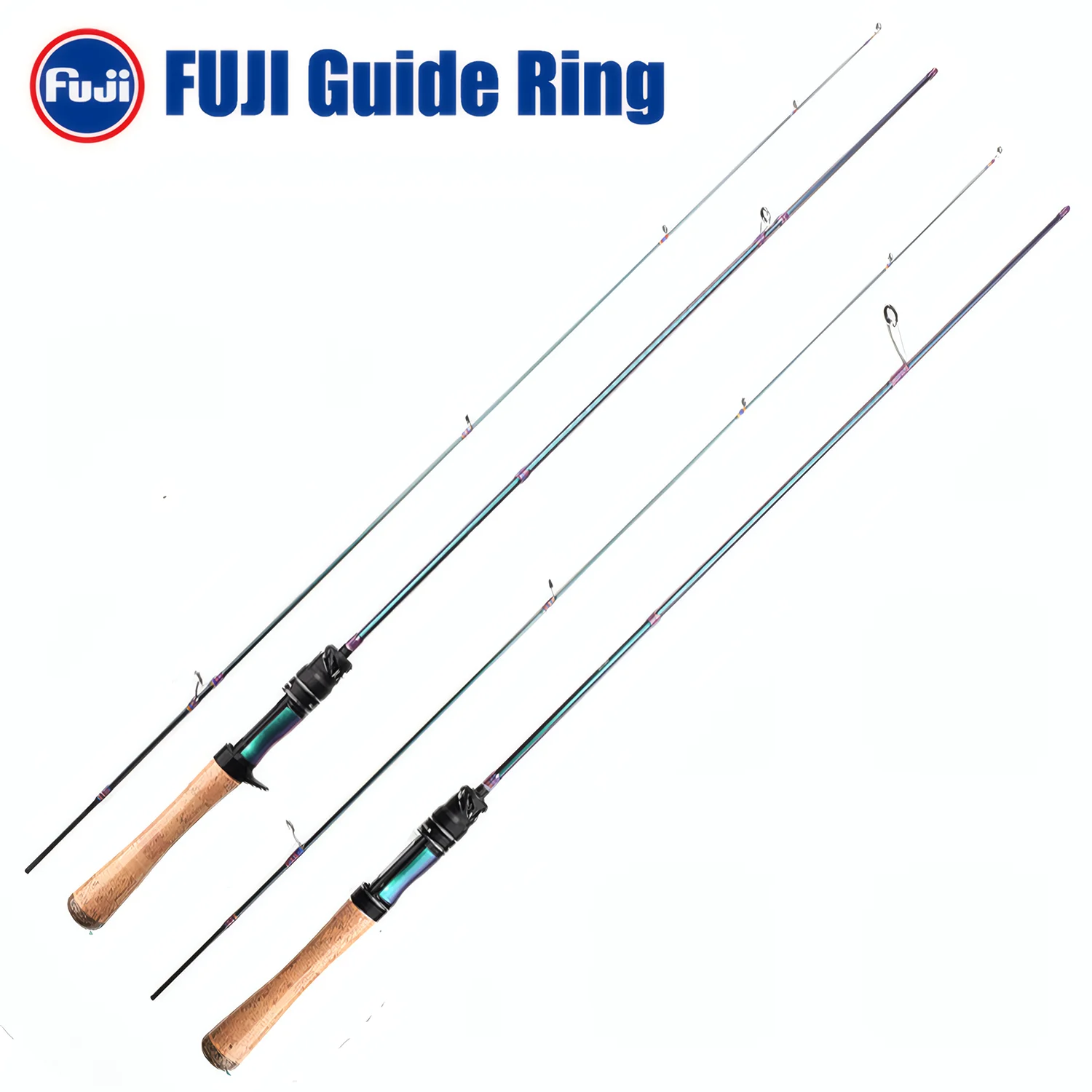 Carbon Fiber Ultralight Fishing Rod,Lure 0.6-8g Line 2-6lb,UL Rod Tip with FUJI Guide Ring,Casting Rod for Trout,Spinning Rod