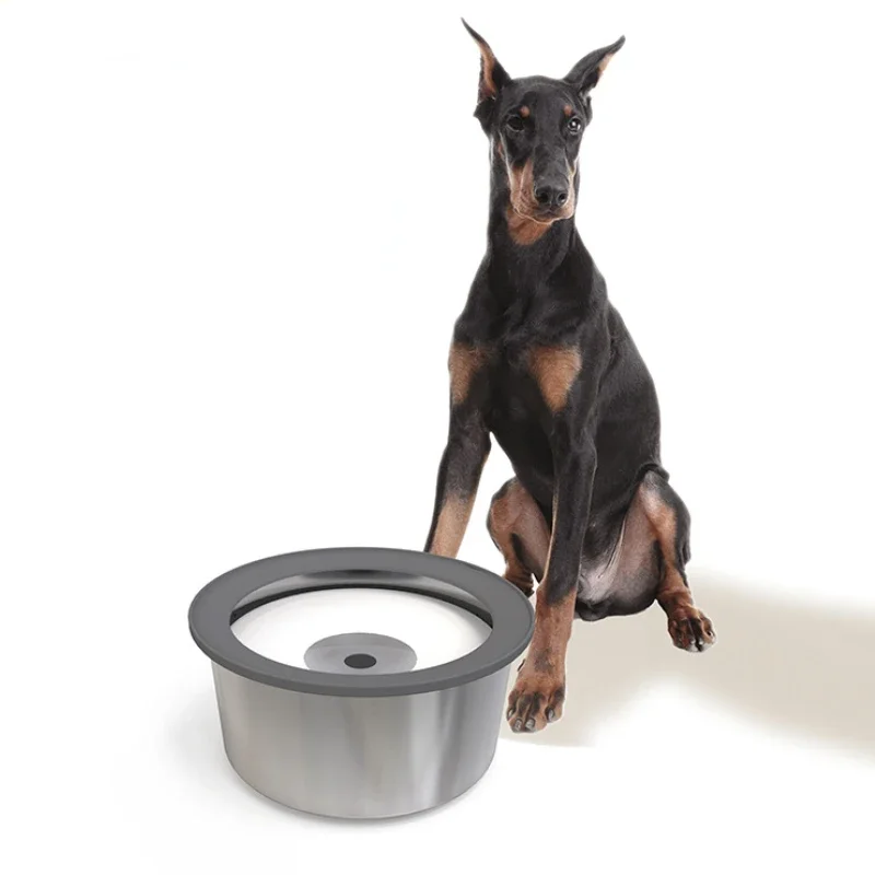 

Dog Drinking Water Bowl Floating Non-Wetting Mouth Cat Slow Anti-Overflow Water Feeding Dispenser Large Capacity Water Dispenser