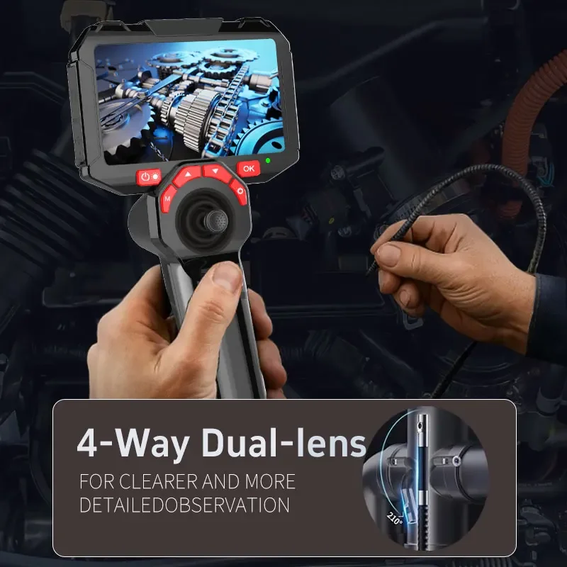 3.9mm, 720 ° Steering Industrial Endoscope, 1-3 M, Suitable for Piping, Industrial, Construction, Aviation and Other Industries