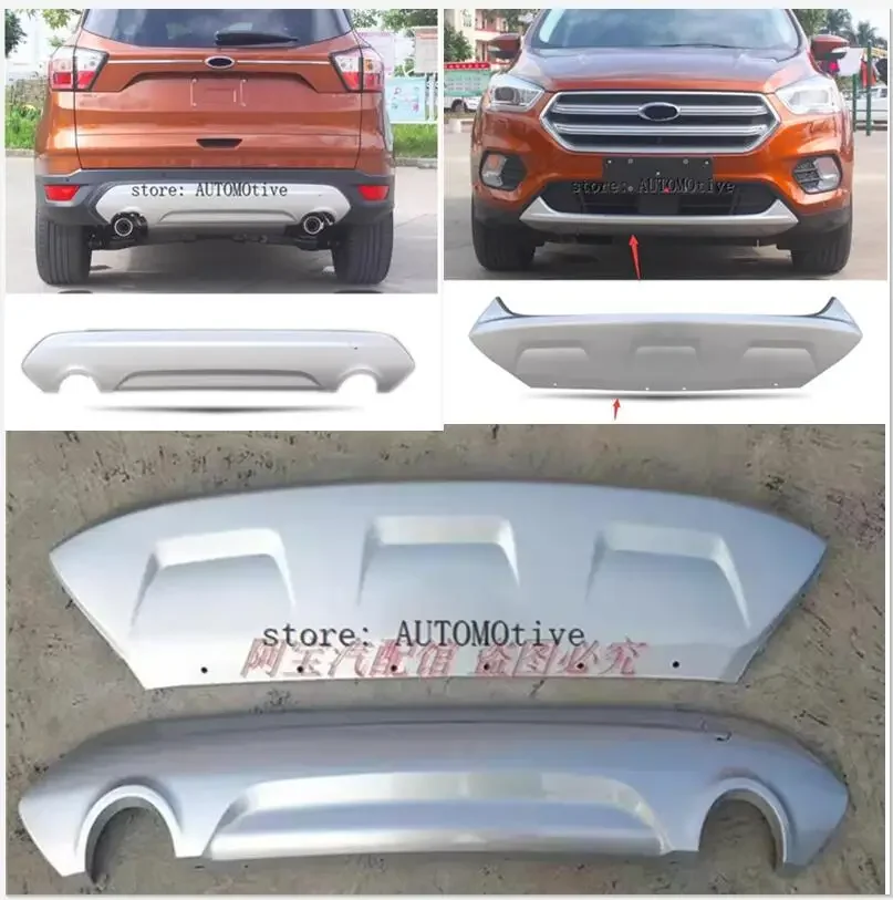 2017 2018 Ford kuga Escape ABSSUV CAR TOP Quality ABS Front Rear Bumper Protector Guard Skid Plate