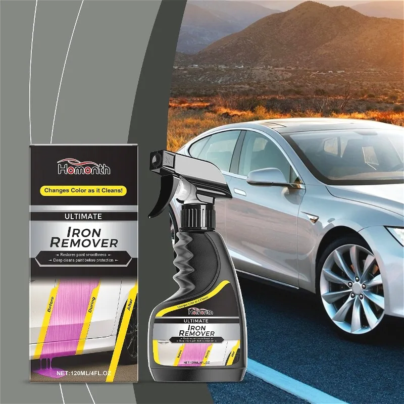 Metal Derusting Cleaning Spray Remove Rust And Iron Powder Stains For Auto Wheel Hub Exhaust Pipe Daily Vehicle Care Maintenance