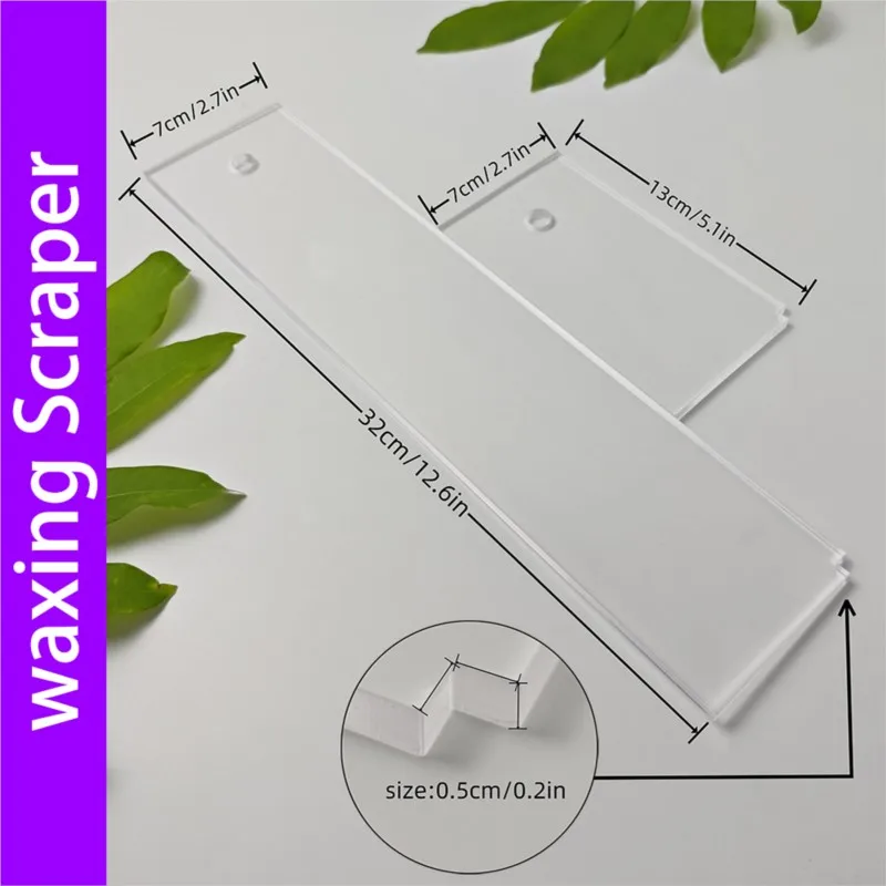 Ski Base Tuning Acrylic Scraper, Long Short Options, Wear-resistant, Scrape Wax for Ski and Snowboard Care