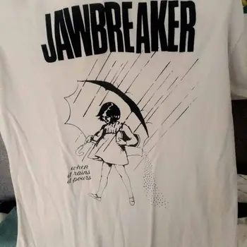 비 올 때 Jawbreaker 밴드 셔츠, 흰색 유니섹스 S-5XL, KE139 