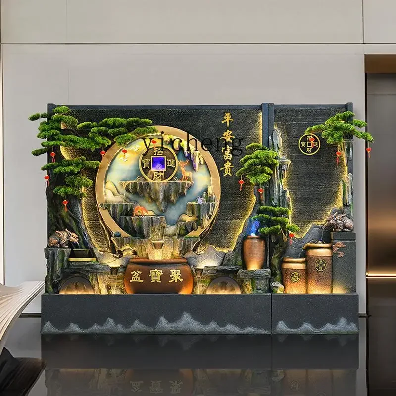 ZC flowing water fountain rockery water curtain wall living room office courtyard circulating water decorative ornament