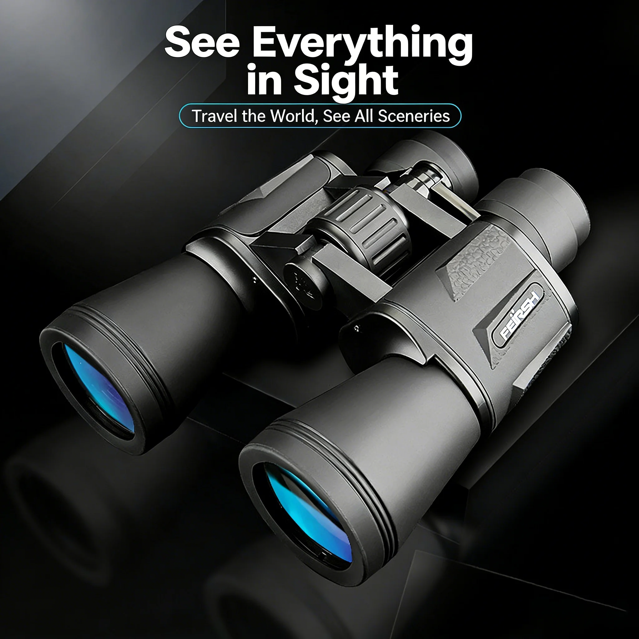 10x50 Binoculars for Adults BAK4 Prism HD Professional Waterproof Telescope for Bird Watching Hunting Travel