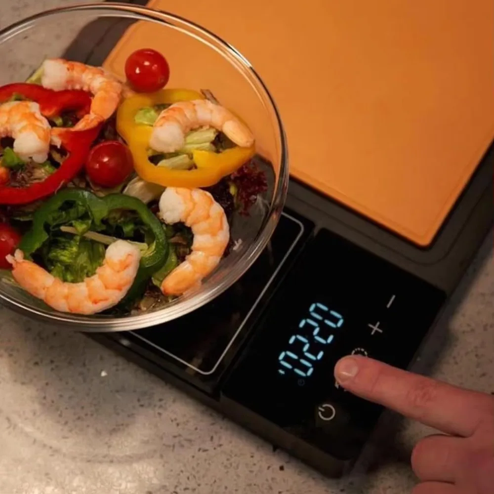 Bamboo Wheat Straw Smart Cutting Board Digital Scale Electronic Chopping Board Kitchen Tool