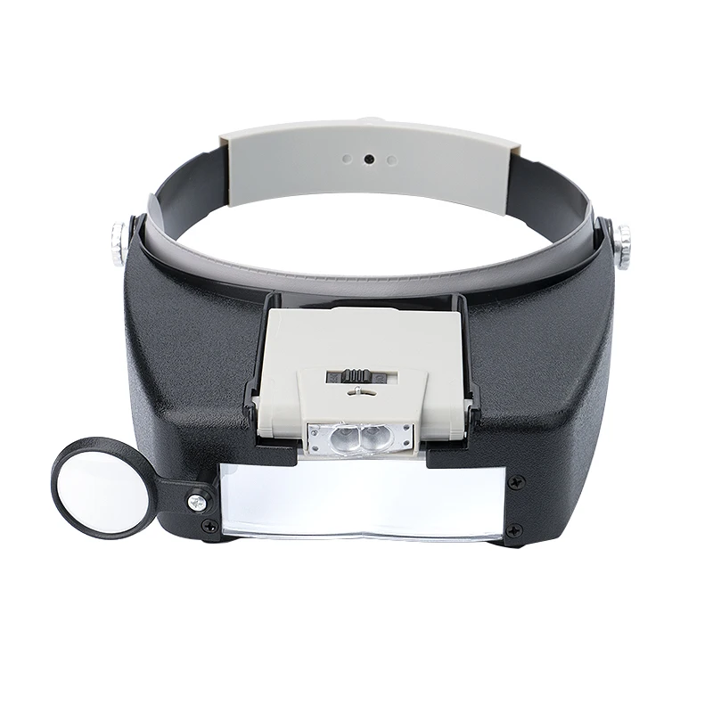 Head Magnifier LED Illuminated Multi-Power Helmet Magnifying 1.5X 3X 8.5X 10X Magnifying Tools for Watch Repair, Arts & Crafts