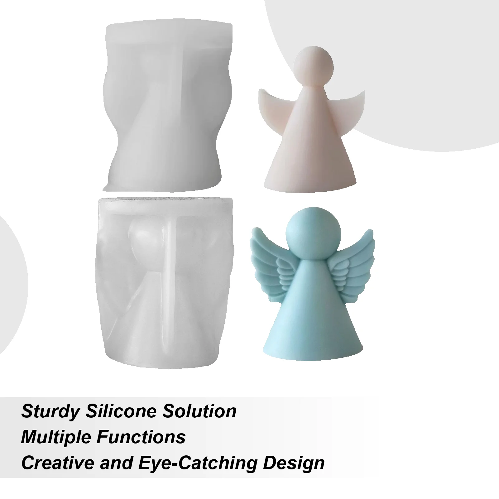 

Форма из смолы ангела, 3D формы в форме ангела для эпоксидной смолы, антипригарный инструмент для изготовления рукоделия из глины, цемента, десерта, шоколада, кексов