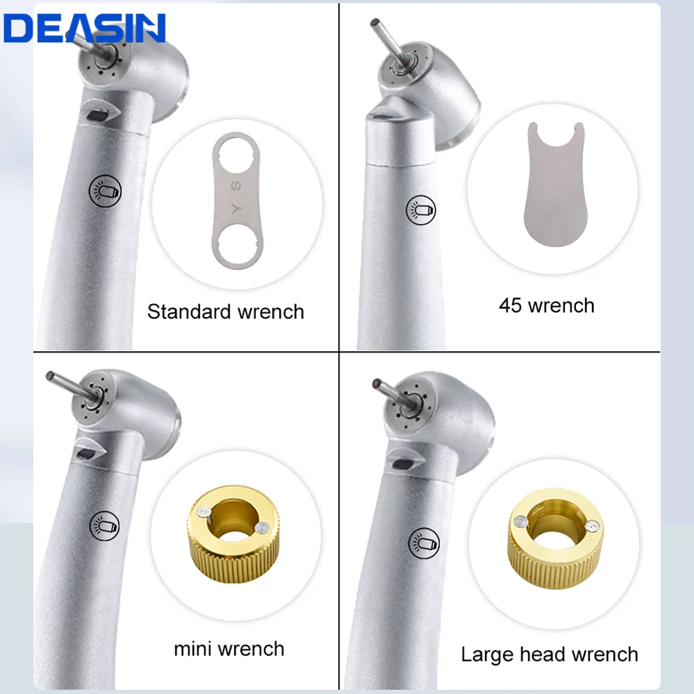 DEASIN Dental high speed fiber optic LED handpiece turbine with ceramic bearing for kavo coupler Dentist Tool Compatible