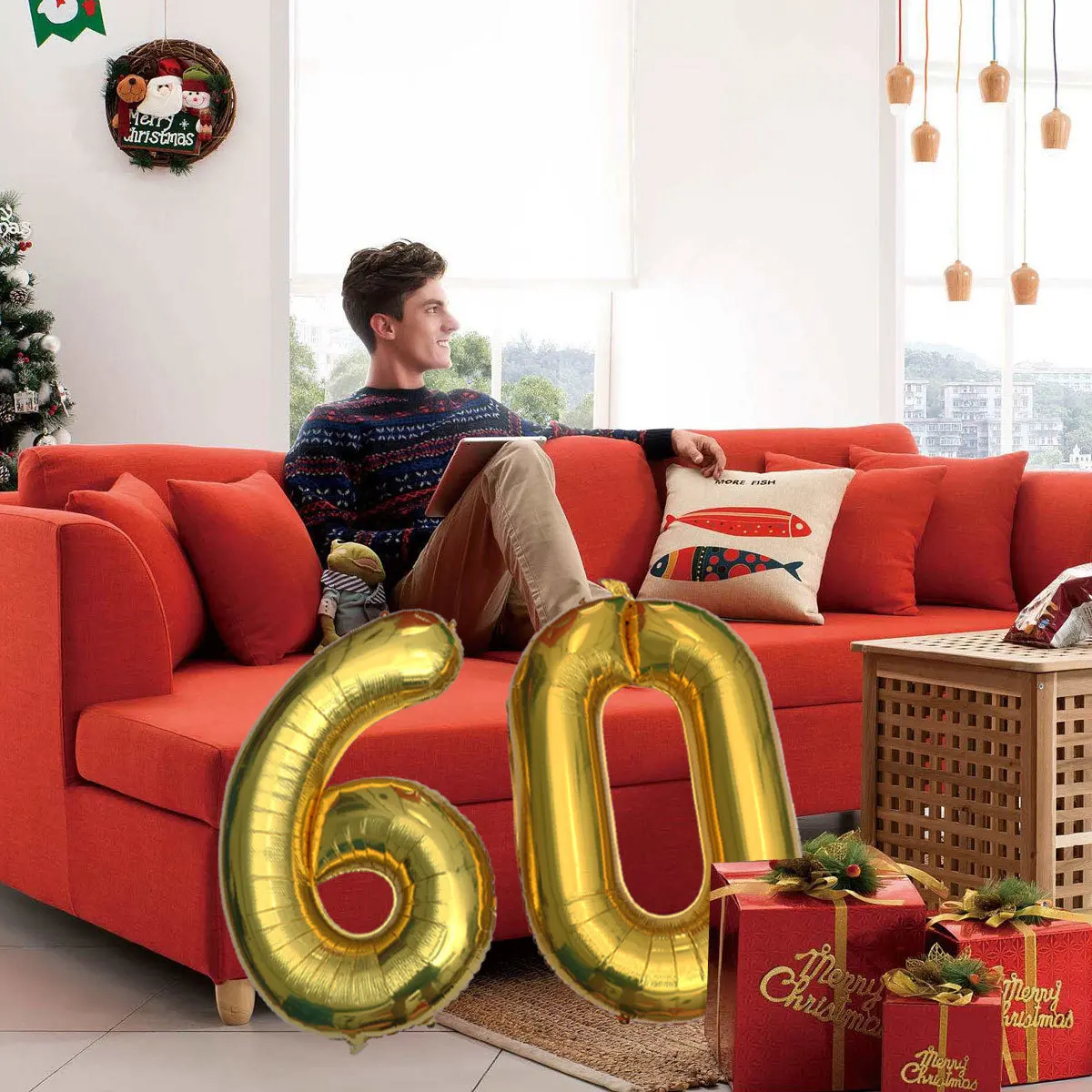 

Gold Number 60th Jumbo Foil Balloon 40 Inch Party Supplies Birthday Anniversary Celebration Decoration Alluminum Foil Balloons