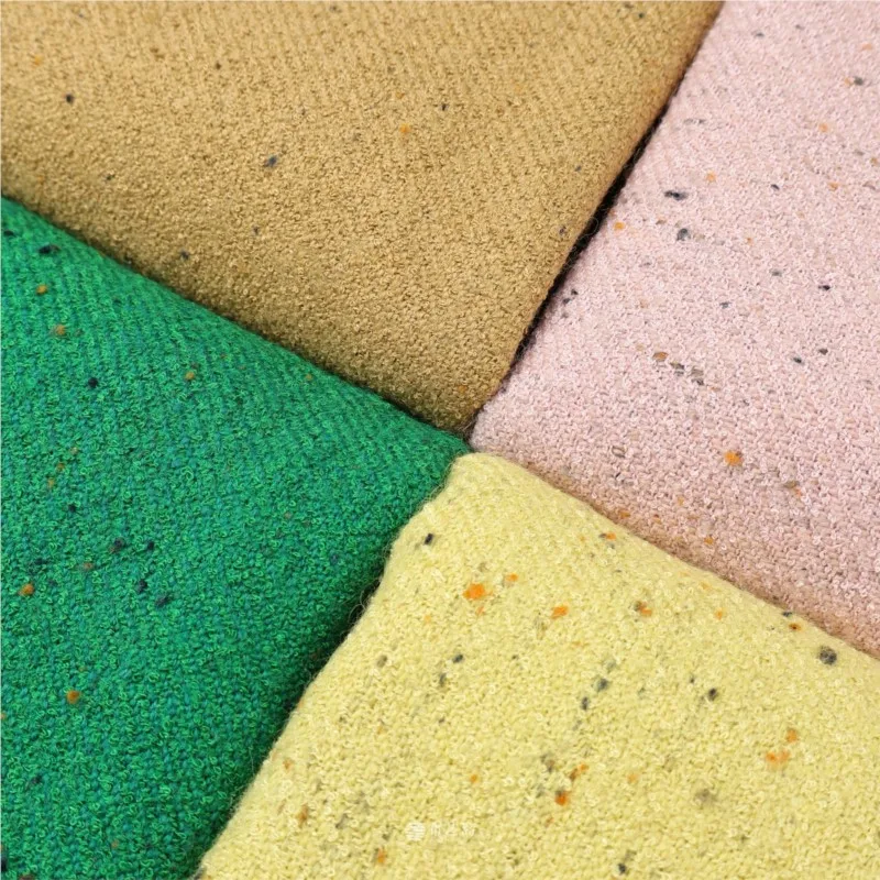 Drape multi-color dots twill weave light style wool fabric for outerwear and skirt clothing