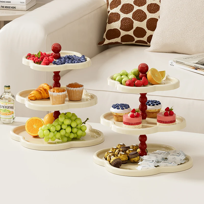 UFORU Fruit tray Multi-storey living room exquisite high appearance level afternoon tea tray French cake dessert snack tray