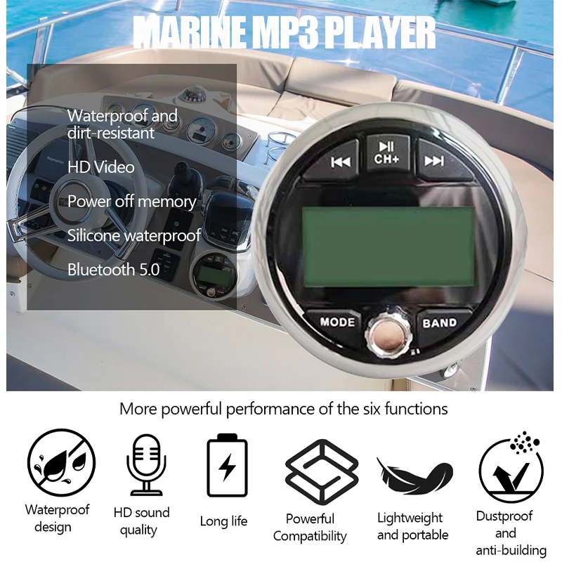 

Yacht, speedboat, motorboat, waterproof sound, marine waterproof MP3 player, yacht car MP3 playerFactory direct a large number