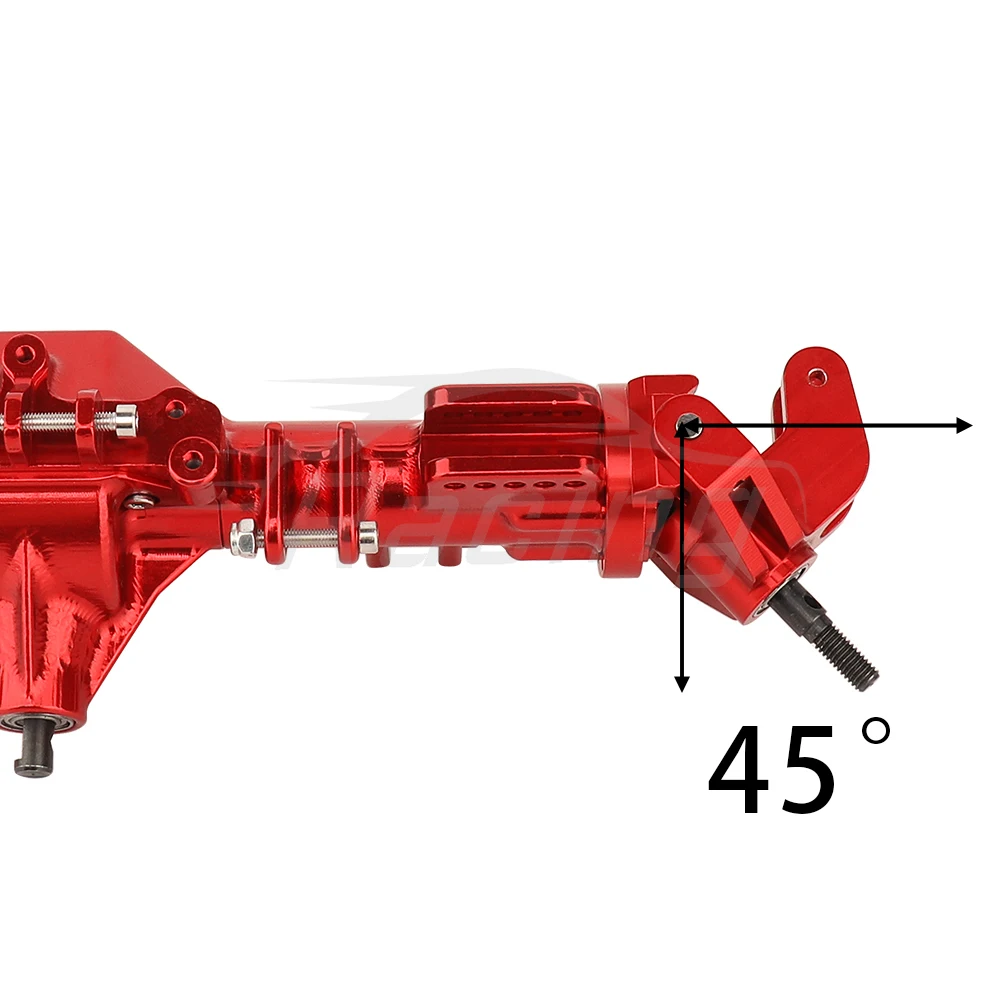 Stop aluminium przednie tylne osie ze stalowymi zębatkami dla RC 1/8 Losi LMT Monster Truck DIY zabawki zdalnie sterowane samochodu 1:8 części