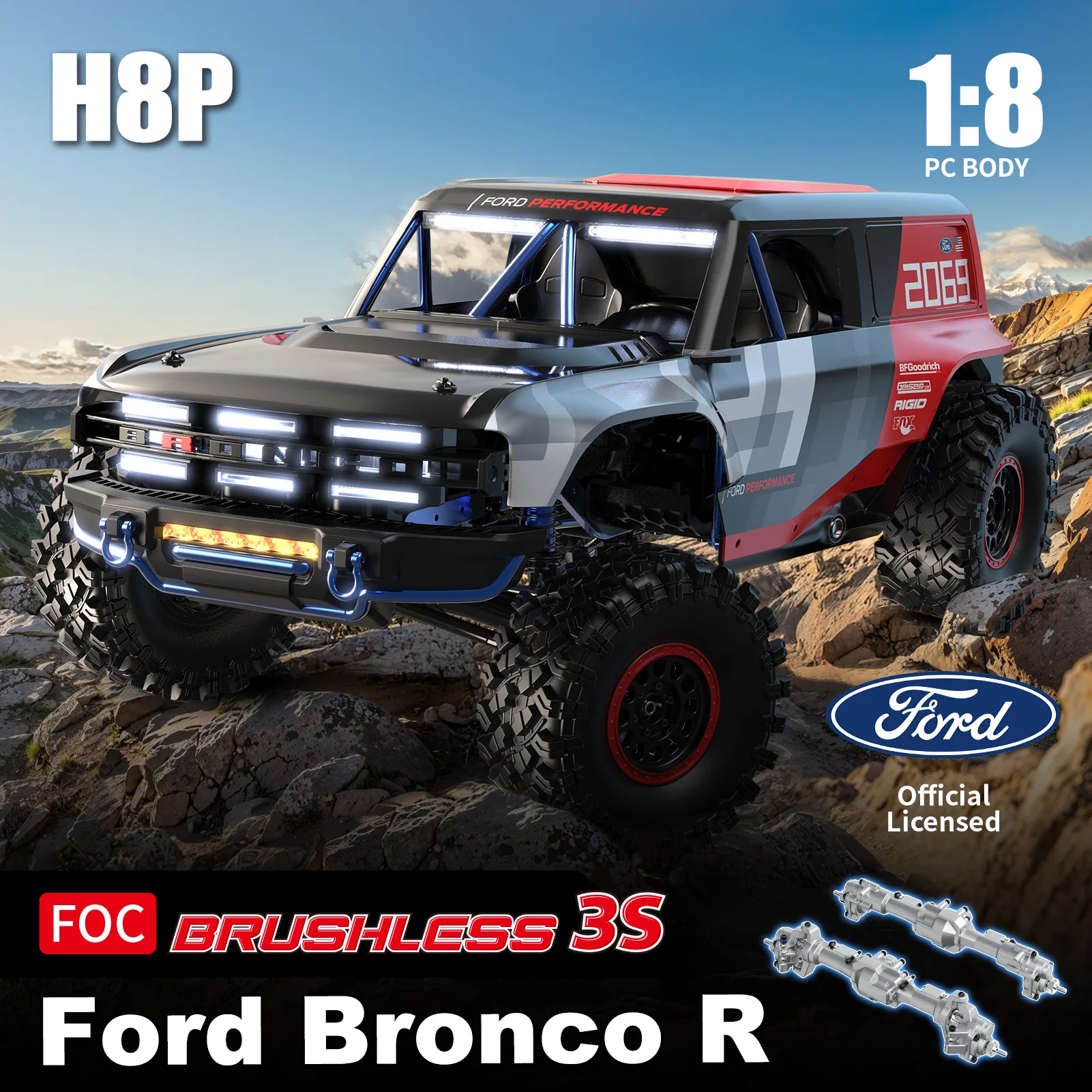 Mjx 1:8 H8p Brushless High-Speed Remote Control Car Professional Rc Climbing Car Four-Wheel Drive Off-Road Vehicle Rc Car Gift