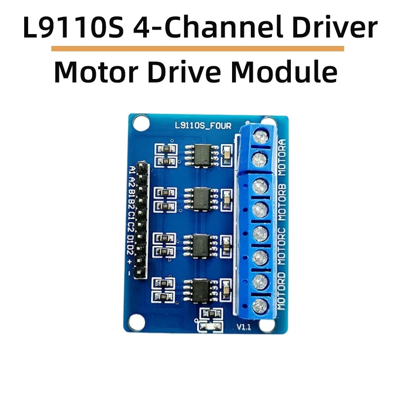 1/5/10PCS L9110S 4 Channel DC Motor Driver Module 2.5V-12V H-Bridge 4 Ways Motor Drive Board For Smart Car Robot Arduino DIY