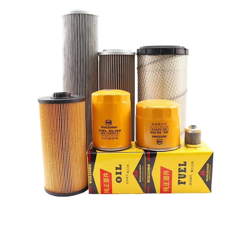 

For Xcmg Xe75d 75da Excavator Oil Diesel Air Filter Element Hydraulic Oil Inlet And Return Pilot Filter Element