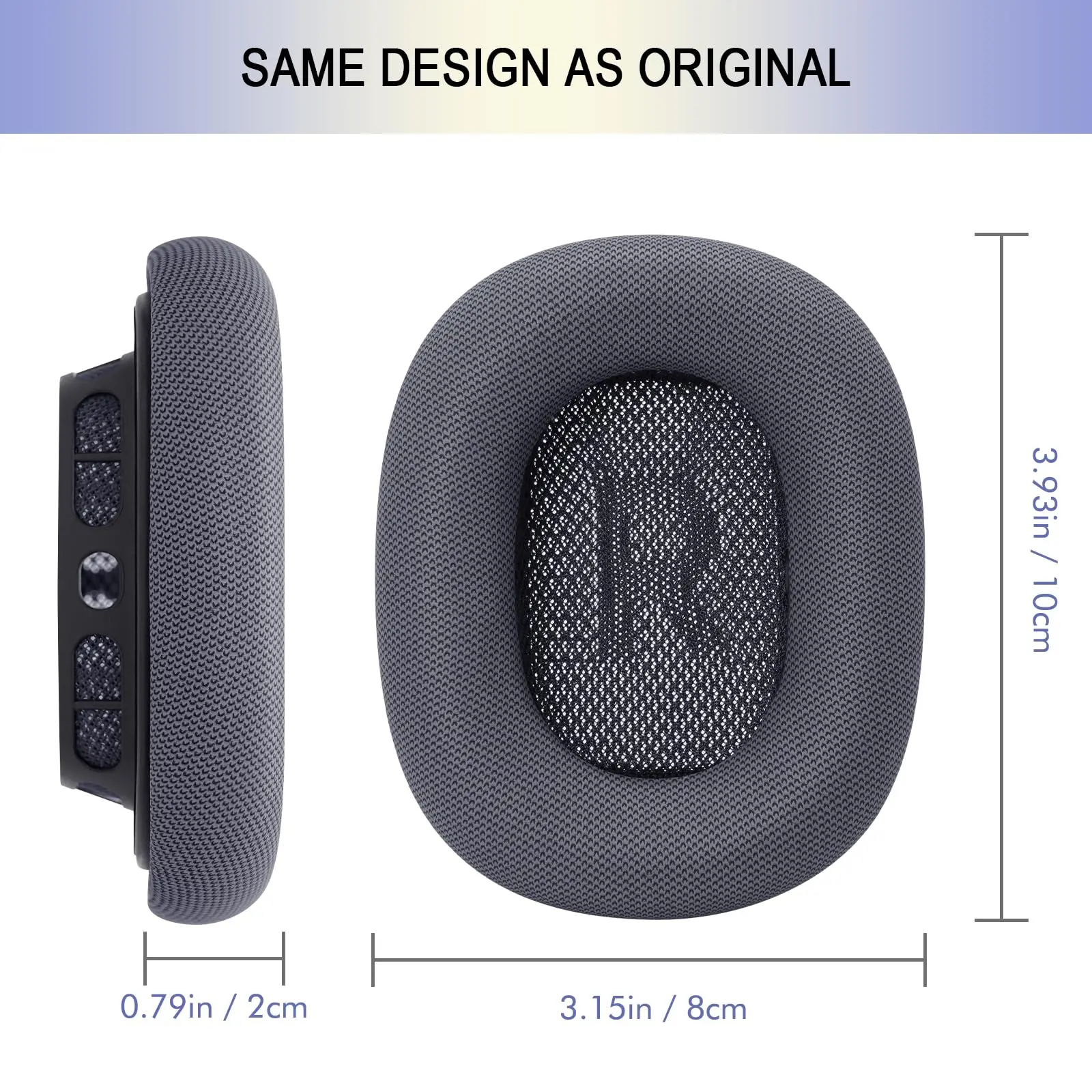 Upgraded Ear Cushion Pads for AirPods Max 2024 Earpads Replacement with Protein Leather, Memory Foam and Magnet