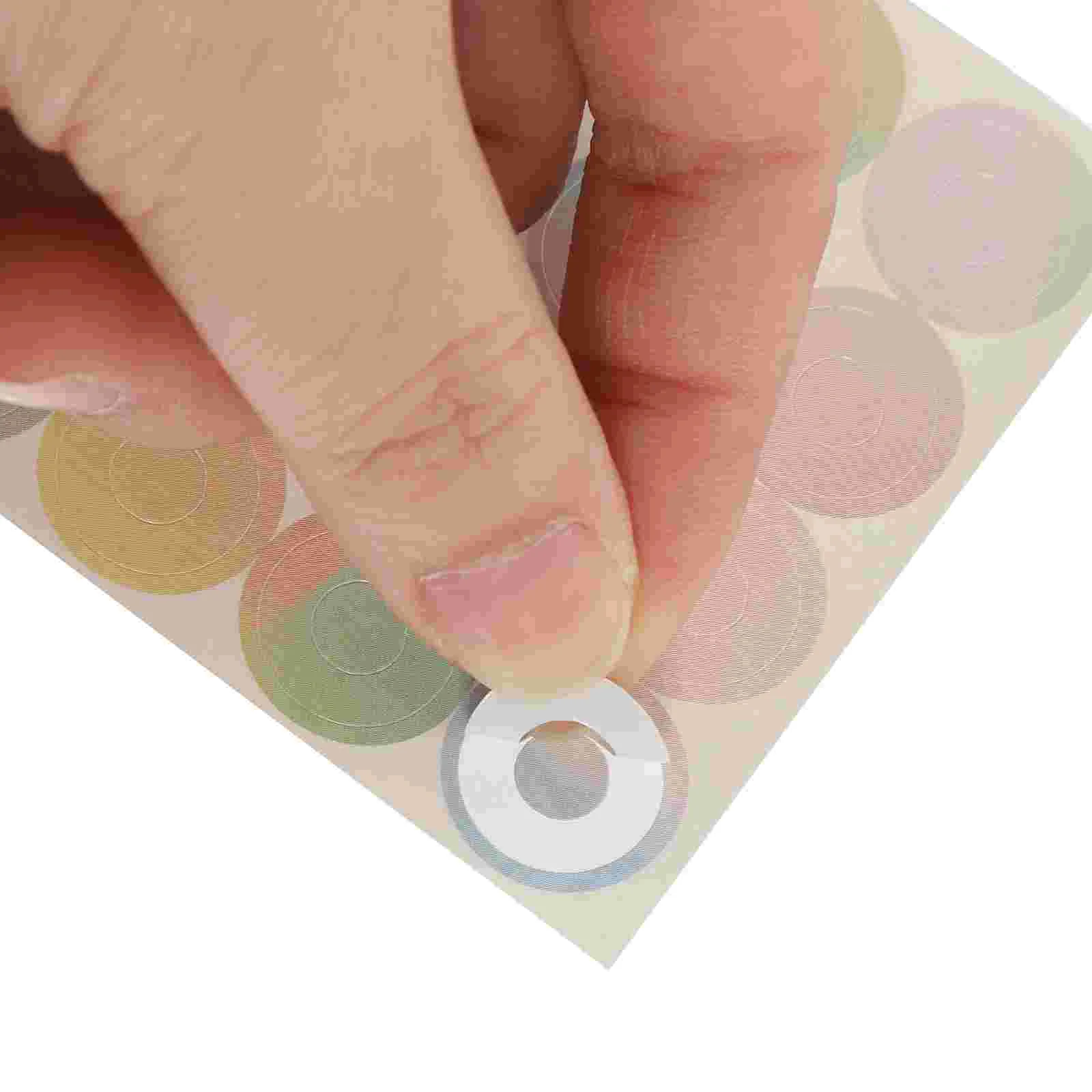16 Sheets Loose-leaf Paper Patch Hole Protection Sticker Repair Punch Reinforcement Label Binder Ring Note Round Clips Stickers