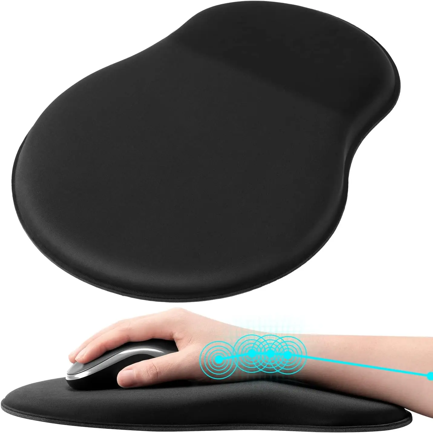 

Mouse Pad Wrist Support, Ergonomic Mouse Pad with Wrist Rest, Pain Relief Mousepad ,Comfortable Memory Foam Mouse Mat for Office