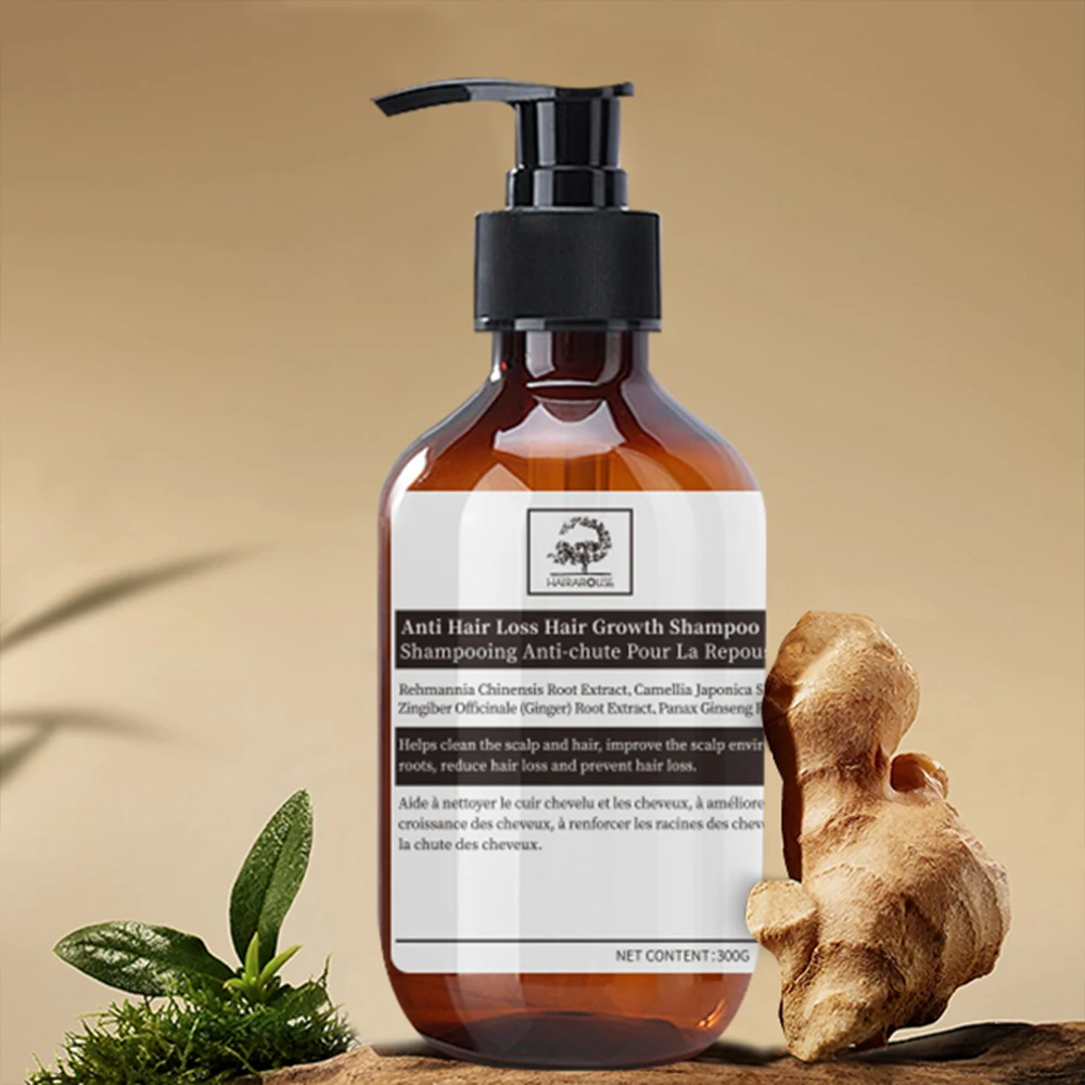 

Silicone oil free formula organic shampoo ginseng ginger shampoo for man and woman