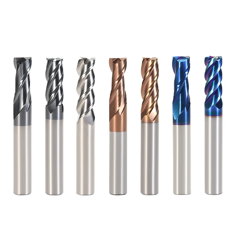 RIGTIP Carbide End Mill HRC45/55/65 Milling Cutter Alloy Coating Tungsten Steel Cutting Tool CNC Maching Endmill 1-20mm