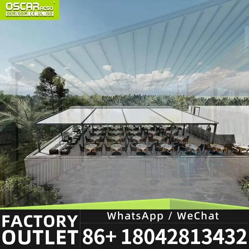 Outdoor Waterproof Retractable Foldable 4X2M Telescopic Awning Beach Vertical Screen for Patio Garden Balcony Retractable Canopy