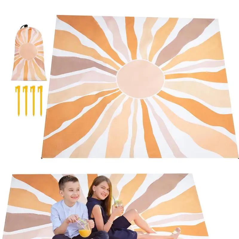 

Beach Blanket 210200cm Sunlight Waterproof Large Picnic Beach Blanket Foldable Lightweight Sand Towels Portable Sunlight Camping