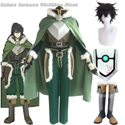 Game The Rising of the Shield Hero Cosplay Costumes Naofumi Iwatani Cloak Uniform Outfits Anime Customize Halloween Carnival Wig