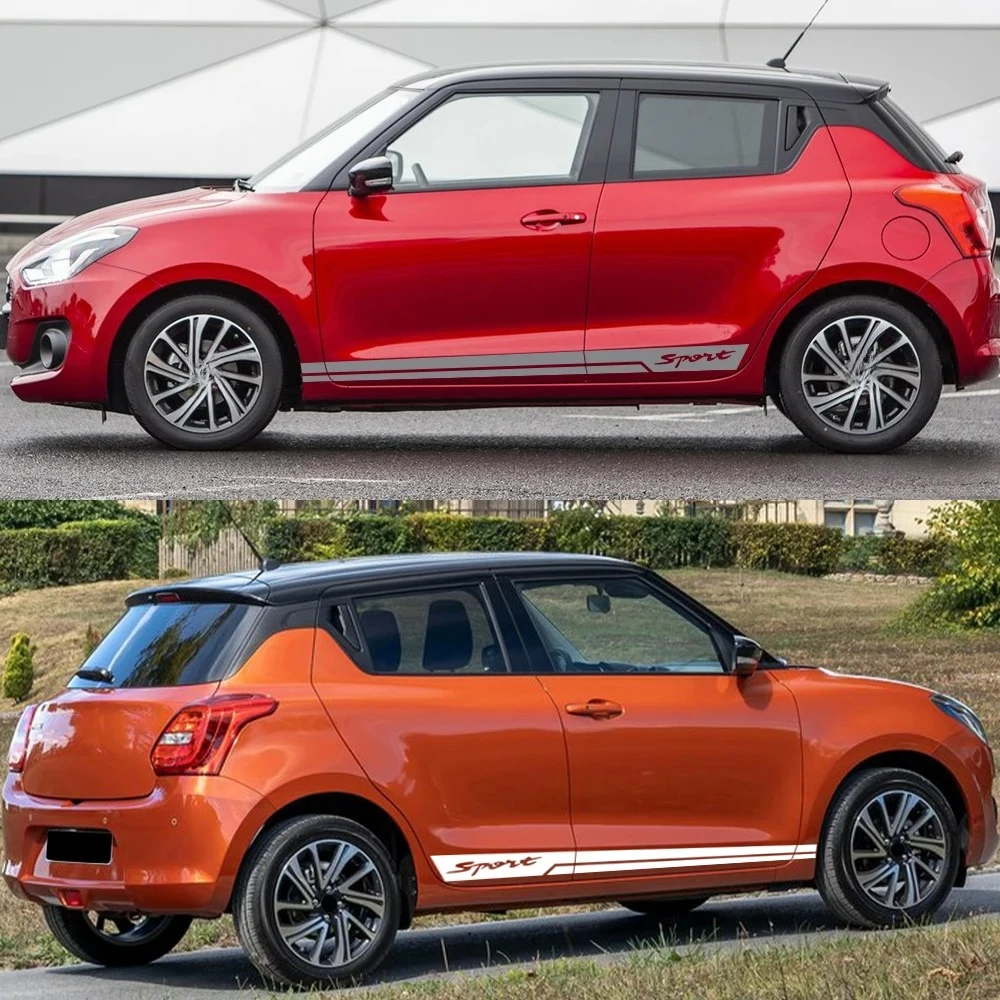 For Suzuki Swift Car Sticker Door Side Wrapping Decals Kit Waterproof Wrap Vinyl Film PVC Decals Auto Styling Car Accessories