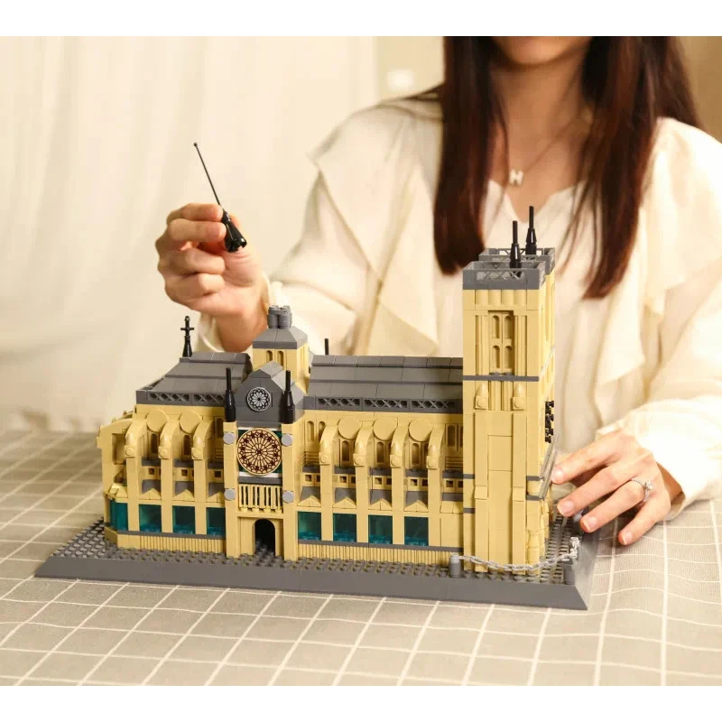 Wange 5210 Architecture NOTRE DAME CATHEDRAL of Paris Building Blocks Classic Landmark Model Bricks Toys For Children