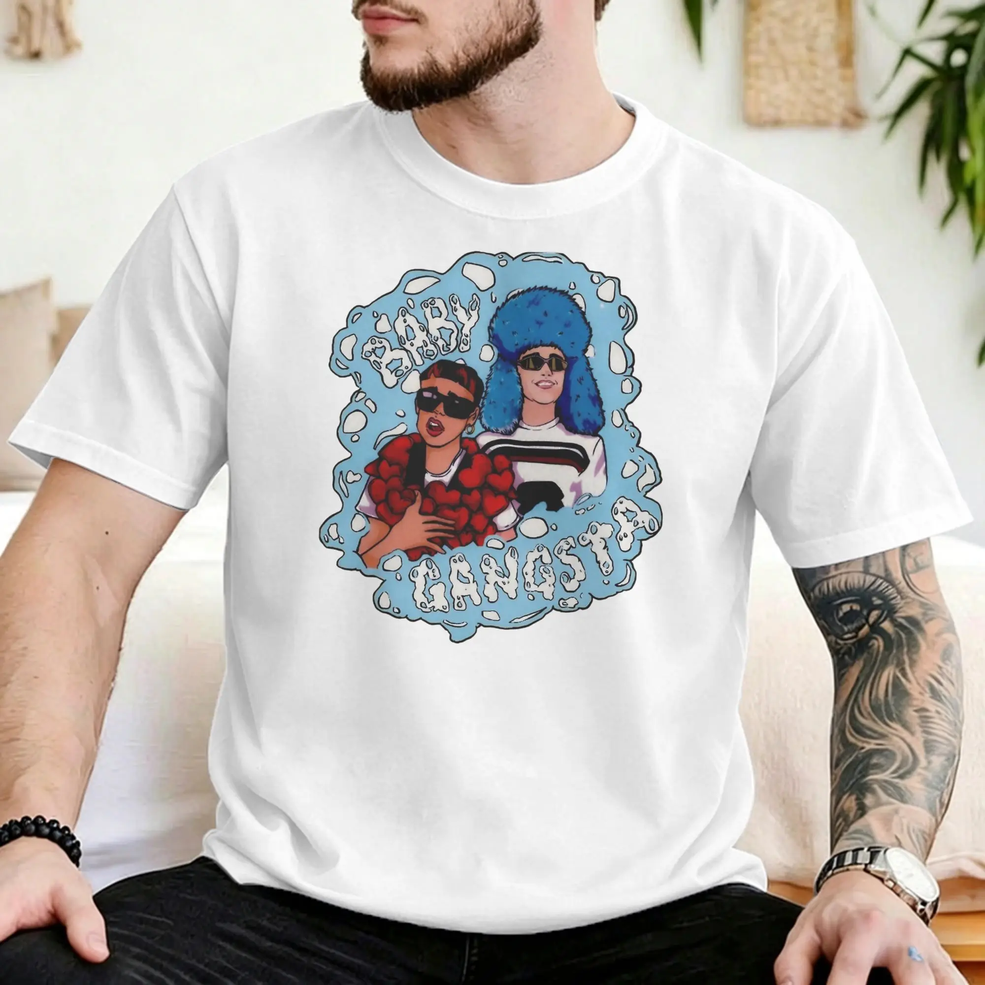 Camisetas Paco Amoroso para homens e mulheres, camisetas de algodão puro com humor gangster, manga curta, gola redonda, roupas plus size