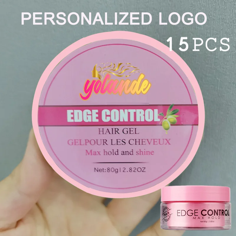 

Daily Edge Control 15Pcs Personalized Logo Strong Hold Edges Control Gel Dry Quick Edges Slick Smooth Wax For 4C Hair Down