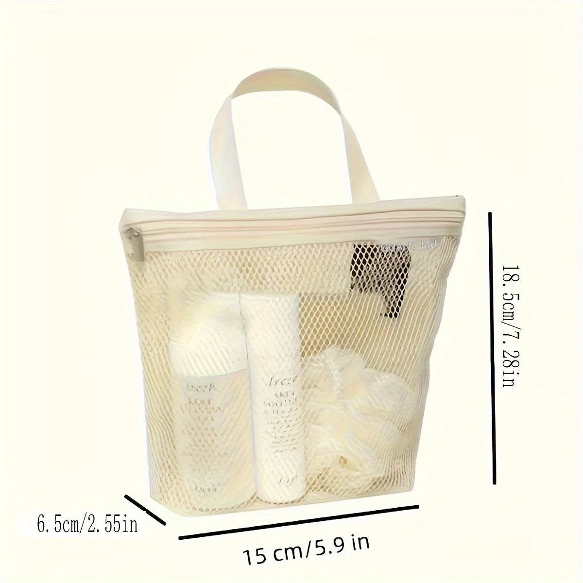 Portable makeup bag Mesh waterproof bath bag Gym bag Sundry storage bag Travel toiletry bag