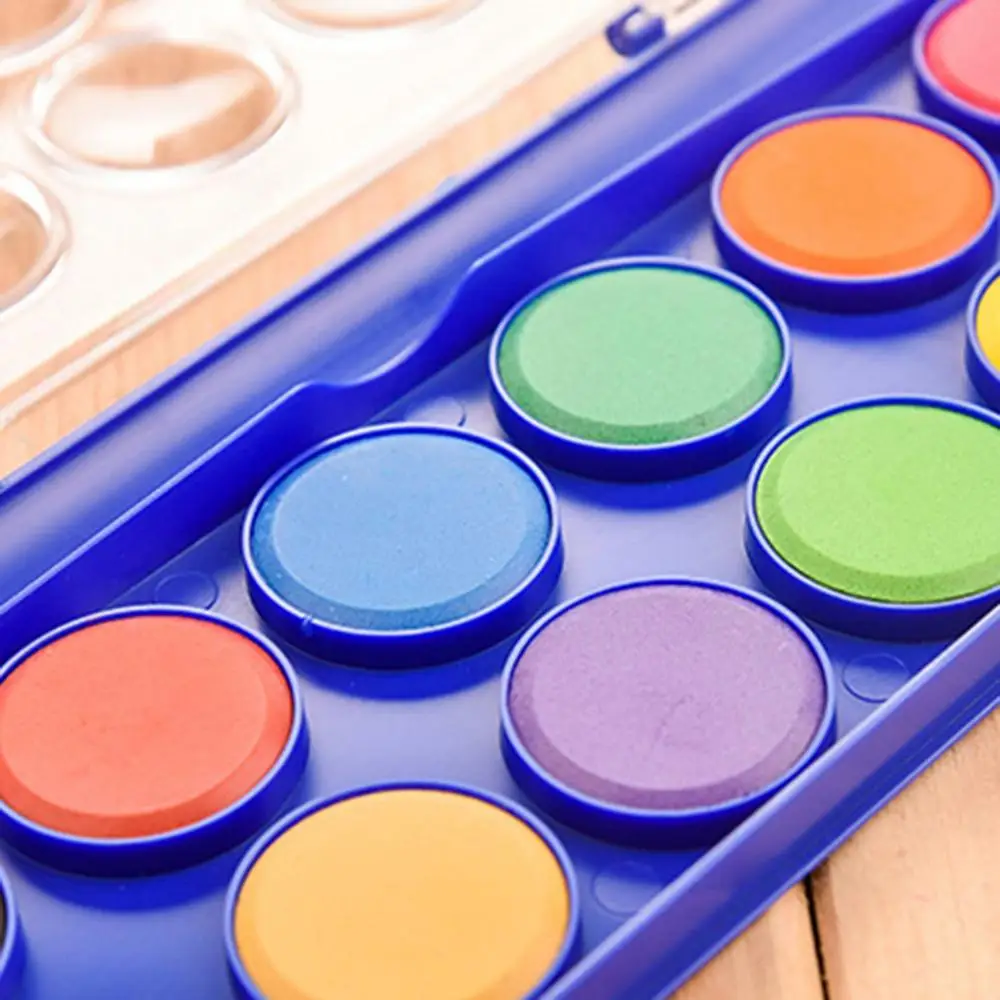 旅行用水彩絵の具セット,水彩ブラシペン,画材,12 18 24 36色