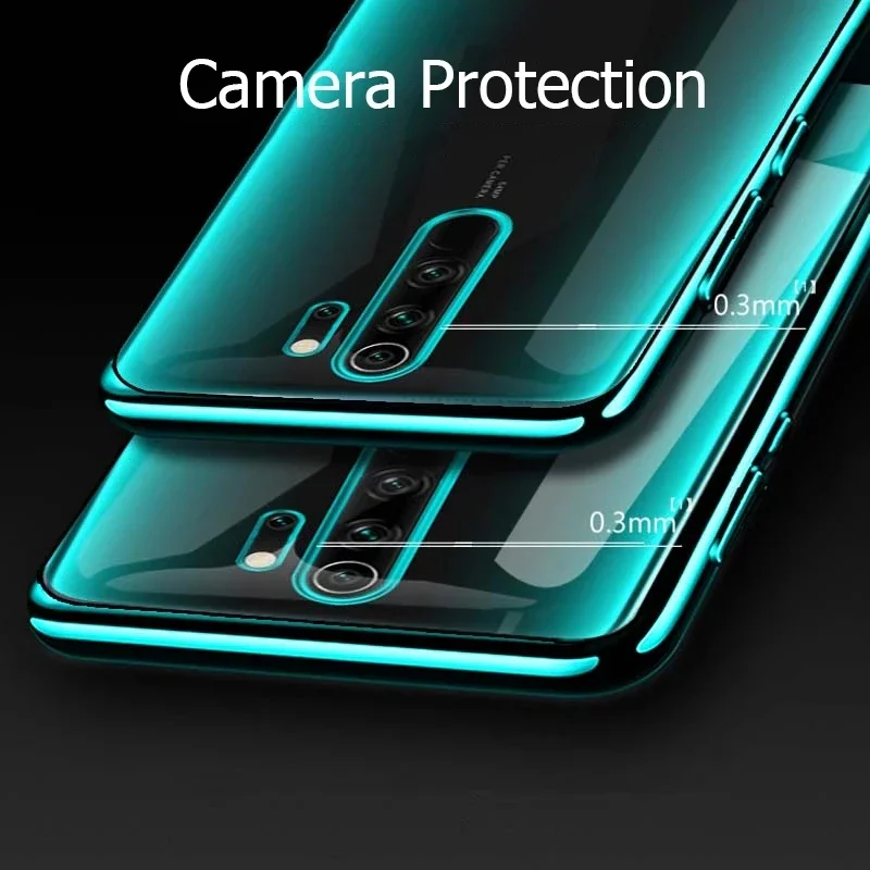 For Xiaomi Redmi Note8 Pro 9 Case Soft Clear Cover Plating Redmi Note10 11 12 Pro Plus For Xiaomi 11 Lite 11T Redmi Note 9S Case