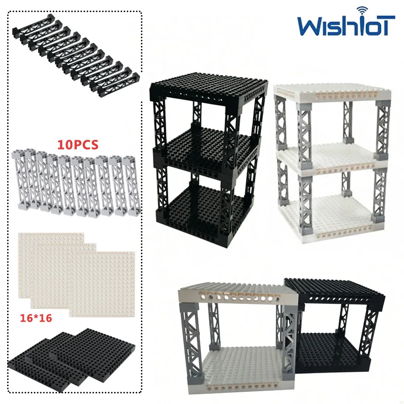 

Многофункциональная многоярусная настольная стойка для хранения 16x16 (65803) из строительных блоков, для сборки и хранения деталей конструкторов и игрушек